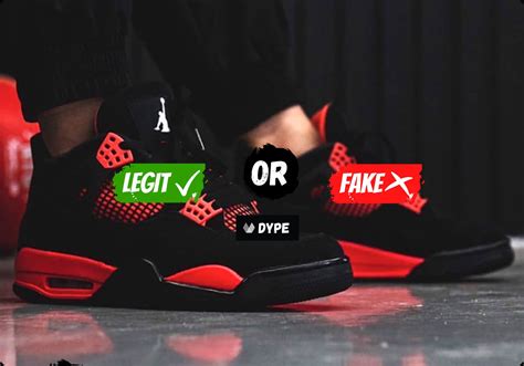 how to know if aj4 red thunders are fake